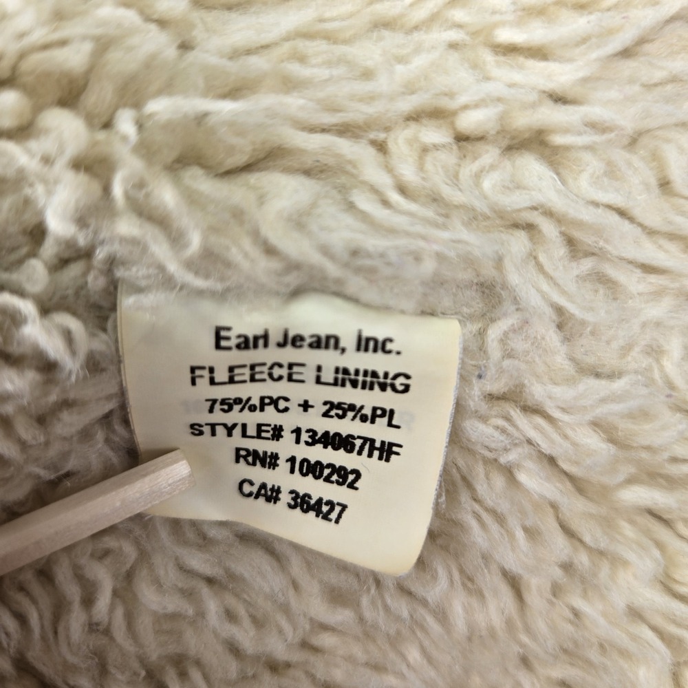 Earl Jeans Womens Vtg Sherpa Lined Denim Jean Jacket Size M Ranch Coat Trucker - Picture 8 of 11